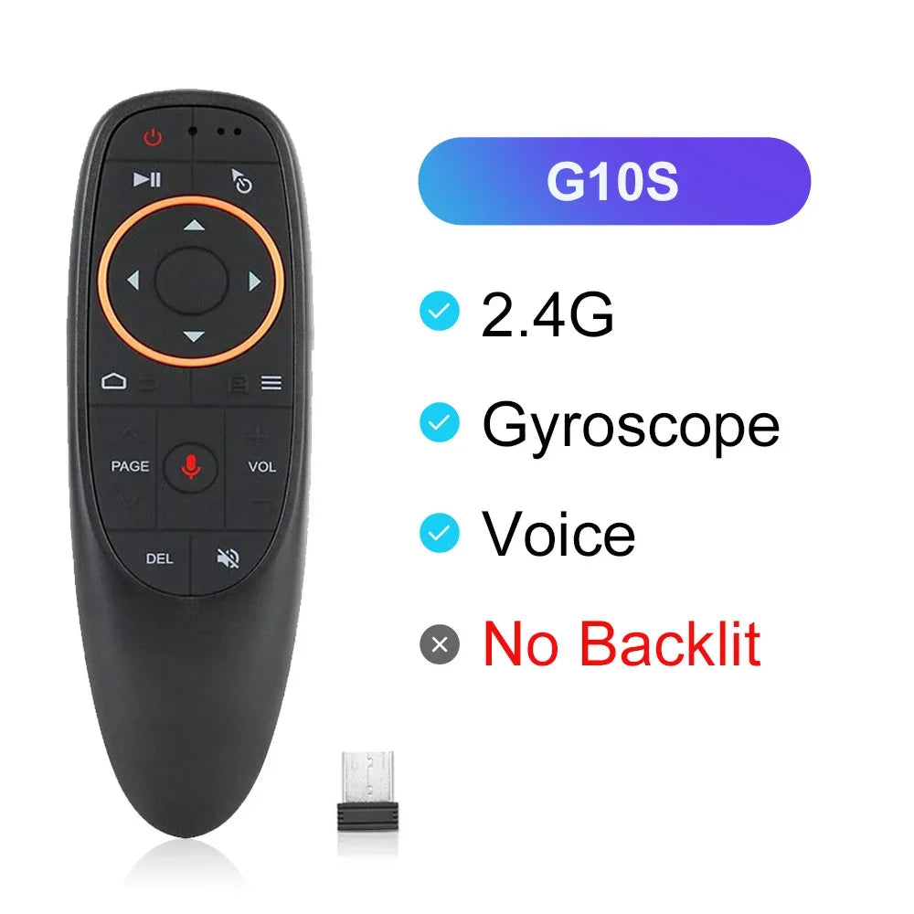 G10S PRO BT Voice Remote Control 2.4G With BT5.0 Wireless Air Mouse Gyroscope Smart Remote Backlit For PC Smart Android TV