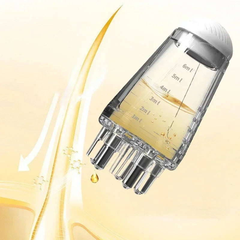 Scalp Applicator Hair Regrowth & Styling Solution Guide Comb Hexagon Head Oil Roller Ball Massage Comb Massage Relaxation Tools