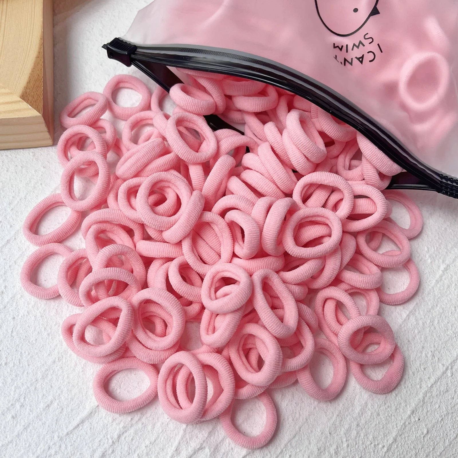 50PCS/Set Women Girls Basic Hair Bands  Simple Solid Colors Elastic Headband Hair Ropes Ties Hair Accessories Ponytail Holder