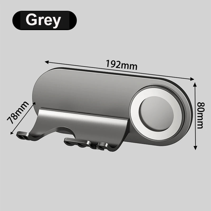 Hair Dryer Magnetic Holder Wall Bracket - No Drill Installation, Synthetic Plastic Holder for Dyson/Leihen/Kexi Gray/White
