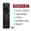 G20S PRO BT Air Mouse Backlit Light 2.4G Wireless Gyroscope Smart Remote Control With Voice IR Learning for Android TV Box