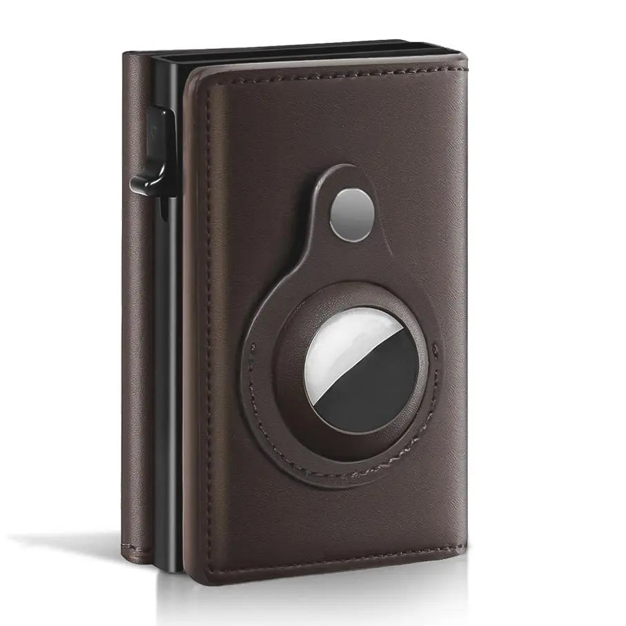 Men'S Slim Wallet Card Holder PU Leather RFID Blocking Bifold with ID Window & Cash Slot Ergonomic Design for 9-14 Cards