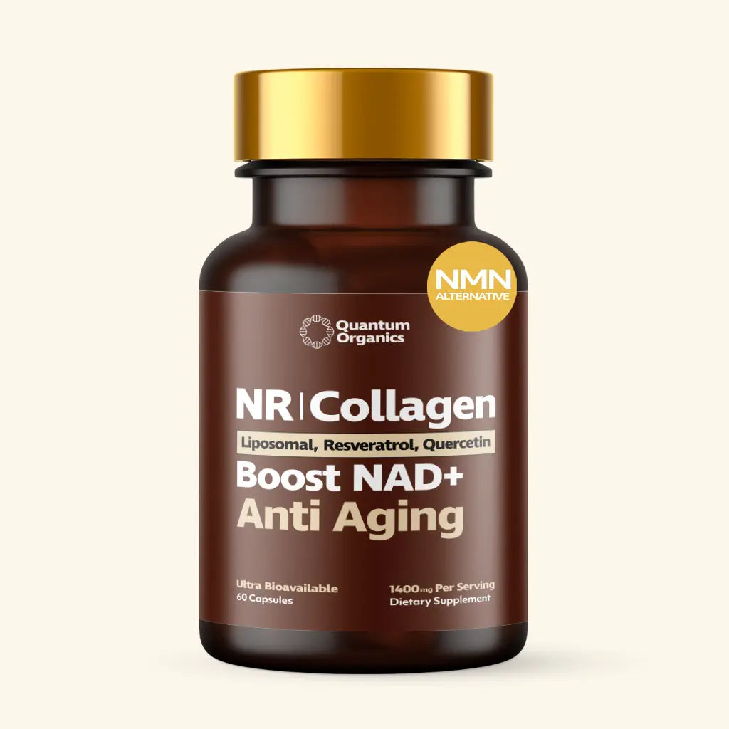 Quantum Organics 1400Mg NAD+ Supplement for Skin Aging Support, Boost Energy, and Focus - 60 Count