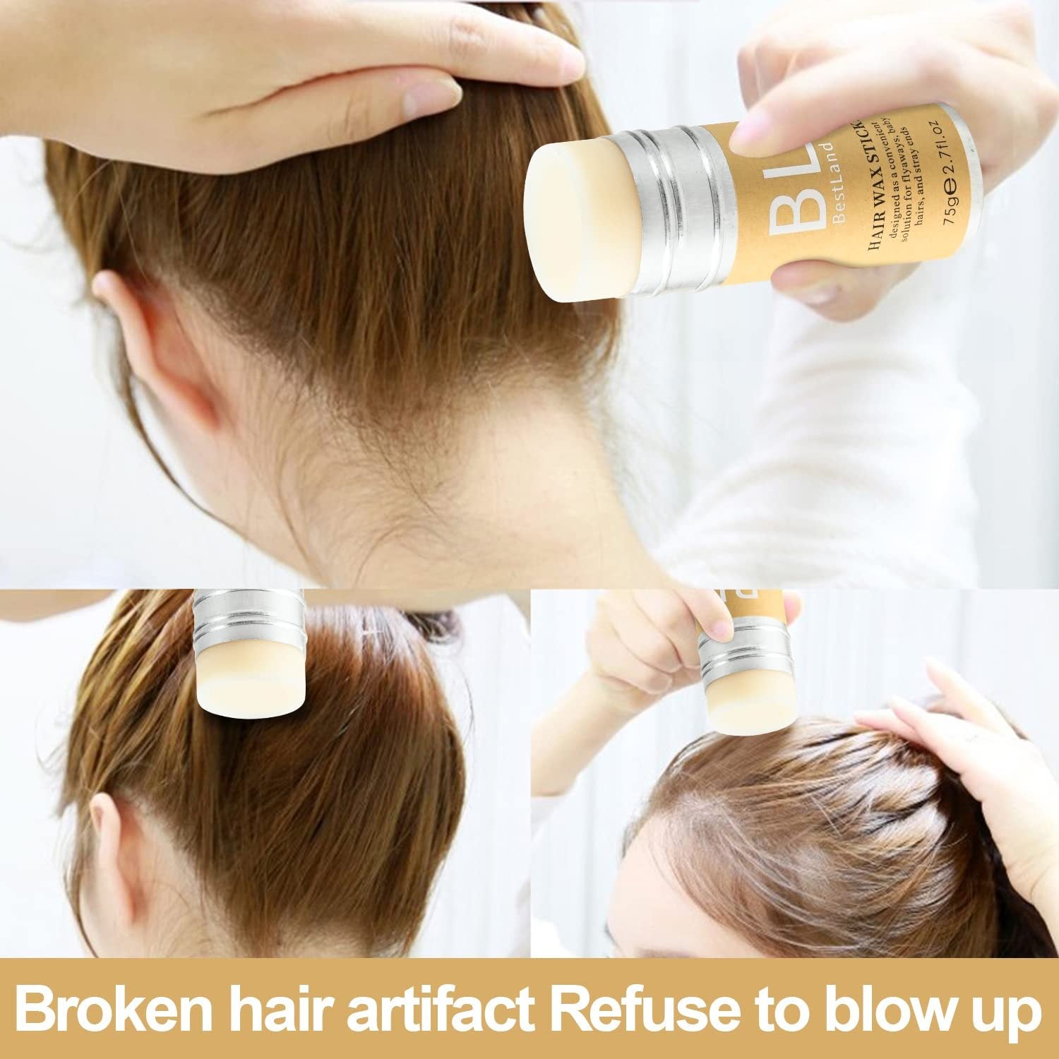 Styling Wax Stick, Flyaways Styling Wax Stick for Hair Edge Control, Hair Styling Stick for Kids' Hair