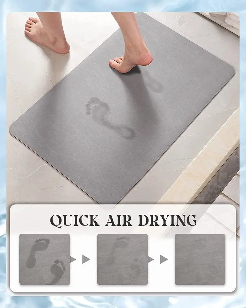 KGKTU Bath Mat Rug-Rubber Non Slip Quick Dry Super Absorbent Thin Bathroom Rugs Fit under Door-Washable Bathroom Floor Mats-Shower Rug for in Front of Bathtub Shower Room Sink