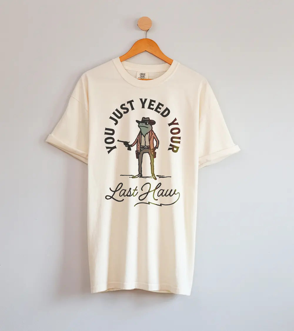 Yeed Your Last Haw Frog Shirt | Gift for Her, Funny, Summer Trends, Gift for Girls, Motivational Saying, Graphic Printed Women'S Tops, Funny Saying, Comfort Shirt, Womenswear, Cotton Fabric, Relaxed Fit, Chic Style, Western Fashion, Tshirt, Tee