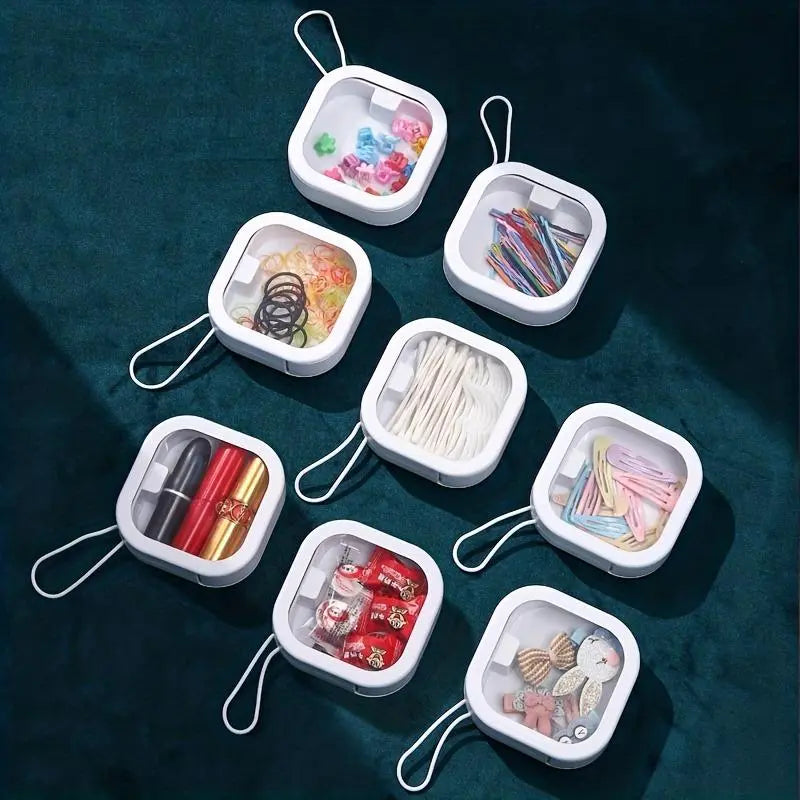 Mini Storage Box, 1 Count Portable Jewelry Storage Box, Multi-Function Storage Box for Jewelry, Hair Accessories, Small Items