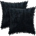 Wine Red Burgundy Decorative Throw Pillow Covers Set, 18X18 Inches, for Couch, Sofa, Living Room, Bed, Bedroom. Cashmere Soft, Solid. Pack of 2