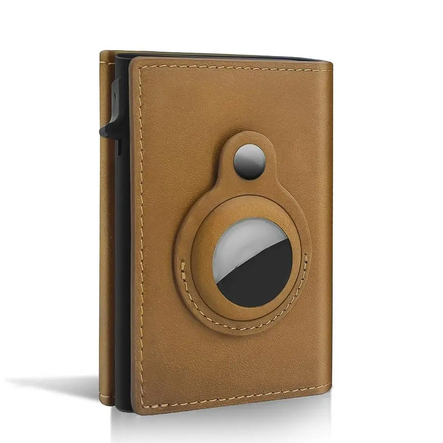 Men'S Slim Wallet Card Holder PU Leather RFID Blocking Bifold with ID Window & Cash Slot Ergonomic Design for 9-14 Cards